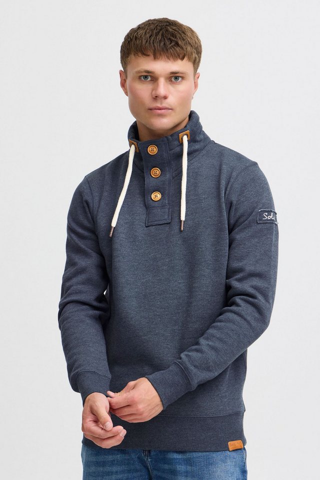 !Solid Stehkragenpullover SDTripTroyer Sweatpullover mit Knopfleiste von !Solid