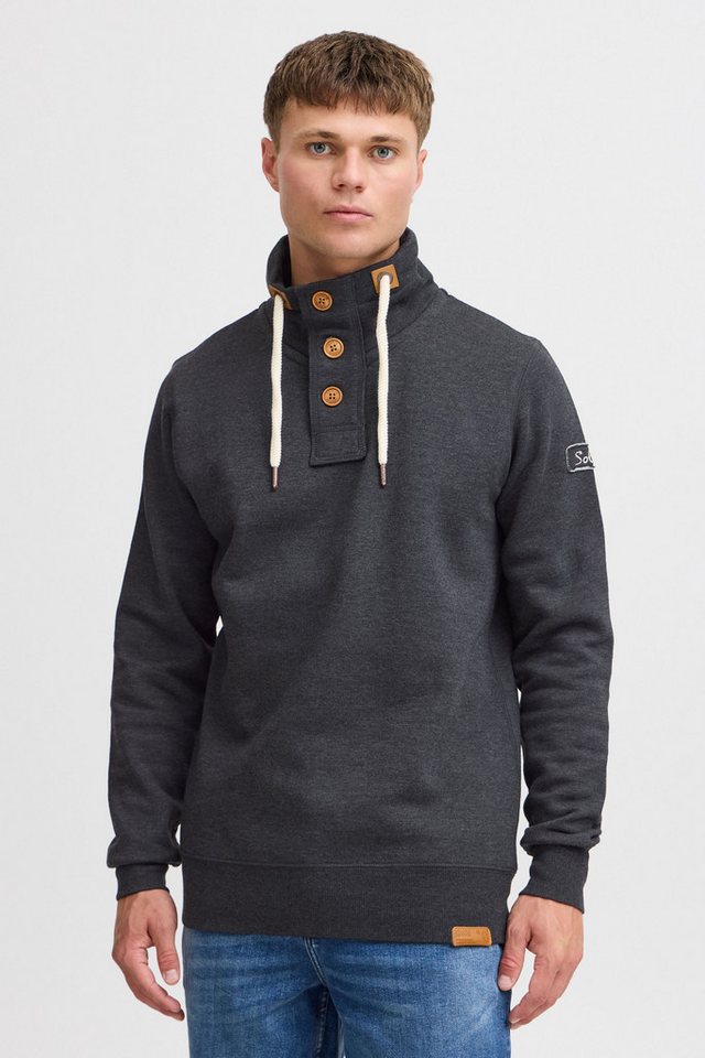 !Solid Stehkragenpullover SDTripTroyer Sweatpullover mit Knopfleiste von !Solid