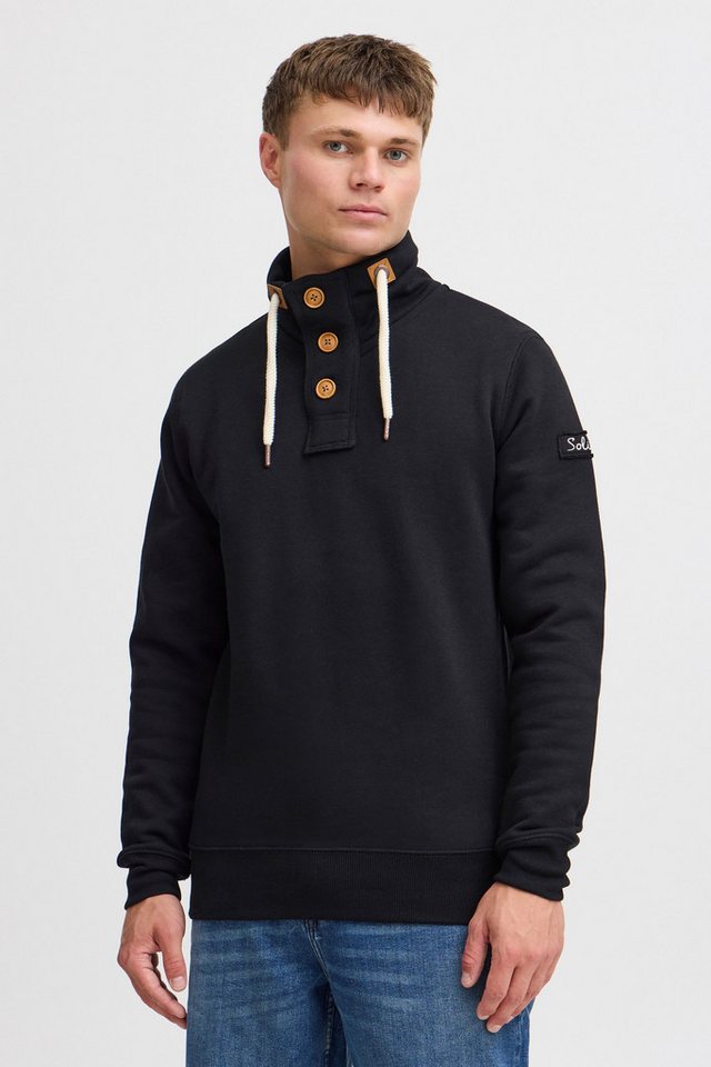 !Solid Stehkragenpullover SDTripTroyer Sweatpullover mit Knopfleiste von !Solid