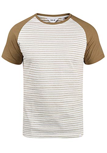 Solid Sten Herren T-Shirt Kurzarm Shirt mit Streifen und Rundhalsausschnitt aus 100% Baumwolle, Größe:XL, Farbe:Ermine (5944) von Solid