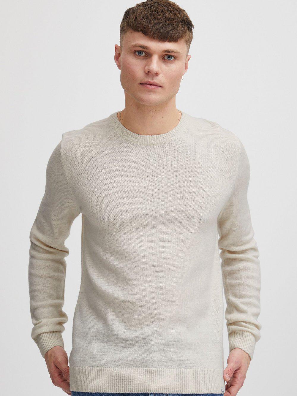 Solid Strickpullover Herren Wolle Rundhals, beige von !Solid