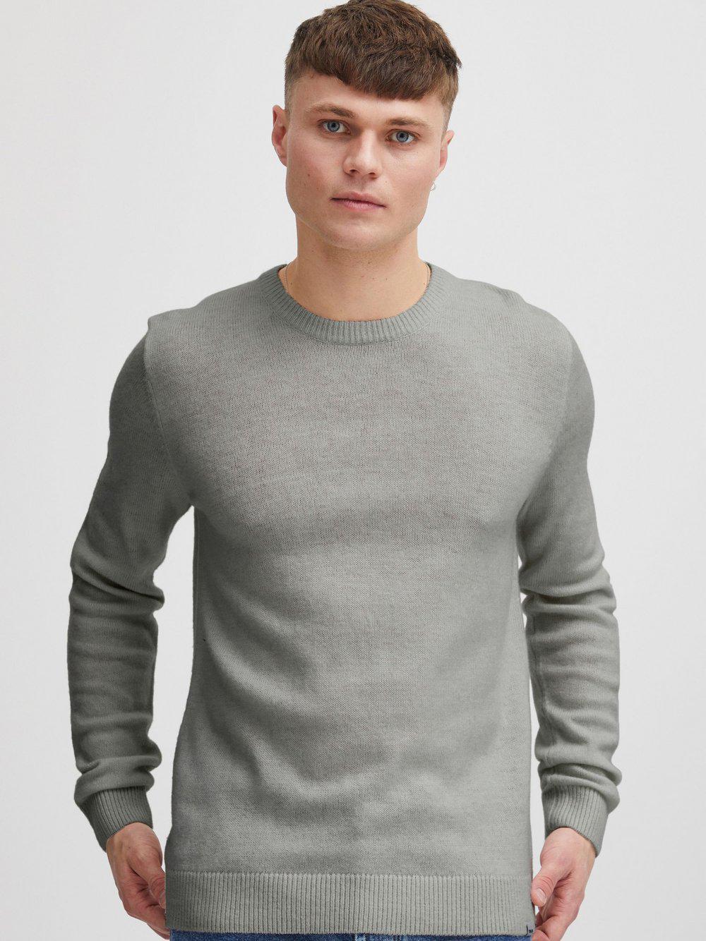 Solid Strickpullover Herren Wolle Rundhals, hellgrau von !Solid