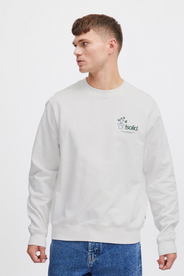 !Solid Rundhalspullover SDImran lässiger Rundhalspullover mit Backprint von !Solid