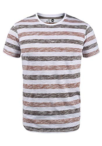 Solid TET Herren T-Shirt Kurzarm Shirt Mit Streifen Und Rundhalsausschnitt, Größe:S, Farbe:Orange Rust (6104) von Solid