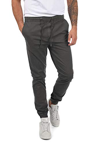 Solid SDThereon Herren Chino Hose Stoffhose mit Stretch und elastischer Beinabschluss, Größe:L, Farbe:Forged Iron (2820) von Solid