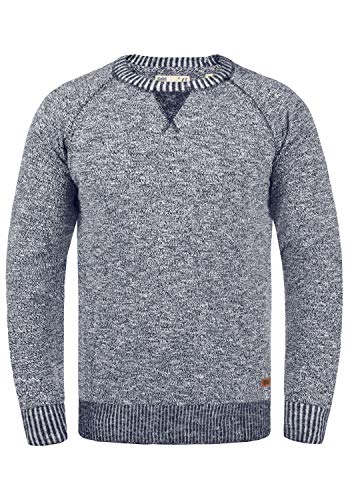 !Solid Thian Herren Strickpullover Feinstrick Pullover Mit Rundhals Und Melierung Aus 100% Baumwolle, Größe:S, Farbe:Insignia Blue (1991) von !Solid