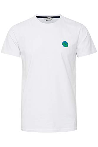 Solid Thorge Herren T-Shirt Kurzarm Shirt mit Rundhalsausschnitt und Stickerei, Größe:L, Farbe:White (110601) von Solid