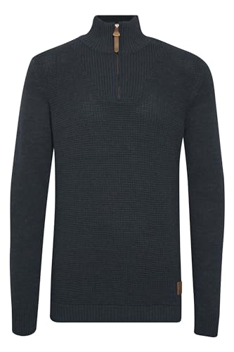 !Solid SDTommy Herren Strickpullover Troyer Feinstrick Pullover mit Troyerkragen Rippbündchen Baumwollmischung Regular fit, Größe:L, Farbe:Insignia Blue Melange (8991) von !Solid