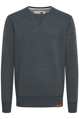 !Solid SDTrip O-Neck Herren Sweatshirt Pullover Sweater mit Rundhals-Ausschnitt Rippbündchen Baumwollmischung Regular fit, Größe:L, Farbe:Dark Grey Melange (8288) von !Solid