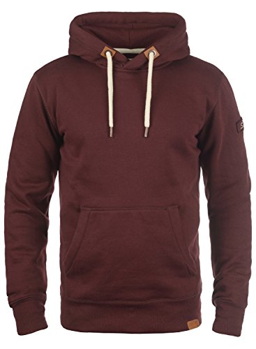 Solid TripHood Herren Kapuzenpullover Hoodie Pullover Mit Kapuze Und Fleece-Innenseite, Größe:S, Farbe:Wine Red (0985) von Solid