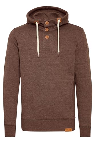 !Solid TripStrip Herren Kapuzenpullover Hoodie Pullover Mit Kapuze Knopfleiste Und Fleece-Innenseite, Größe:M, Farbe:Coffee Bean Melange (8973) von !Solid
