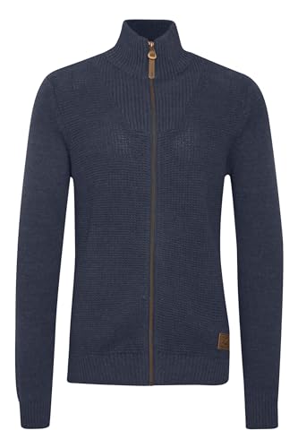 !Solid SDTristian Herren Strickjacke Cardigan Feinstrick Pullover mit Stehkragen Reißverschluss Baumwollmischung Regular fit, Größe:L, Farbe:Insignia Blue Melange (8991) von !Solid