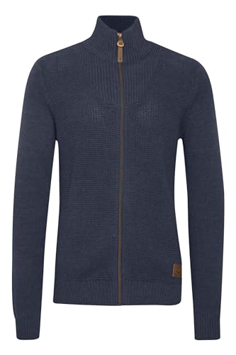 Solid Tristian Herren Strickjacke Cardigan Feinstrick Mit Stehkragen Und Reißverschluss, Größe:S, Farbe:Insignia Blue Melange (8991) von Solid