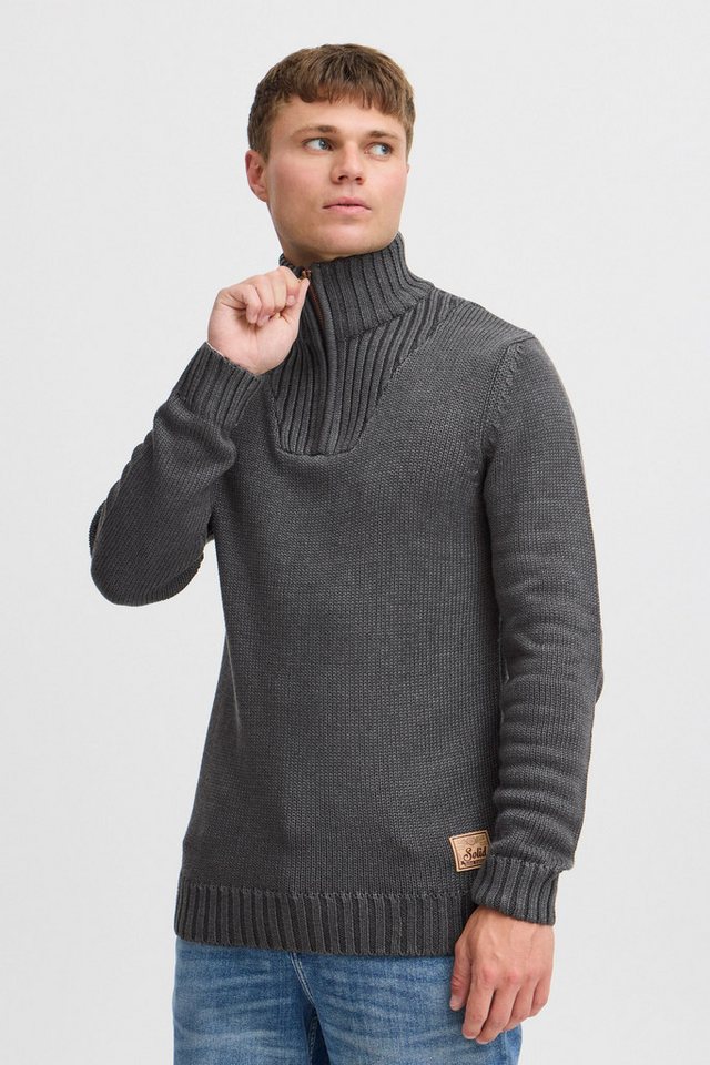!Solid Troyer SDPetro Strickpulli mit hochabschließendem Kragen von !Solid
