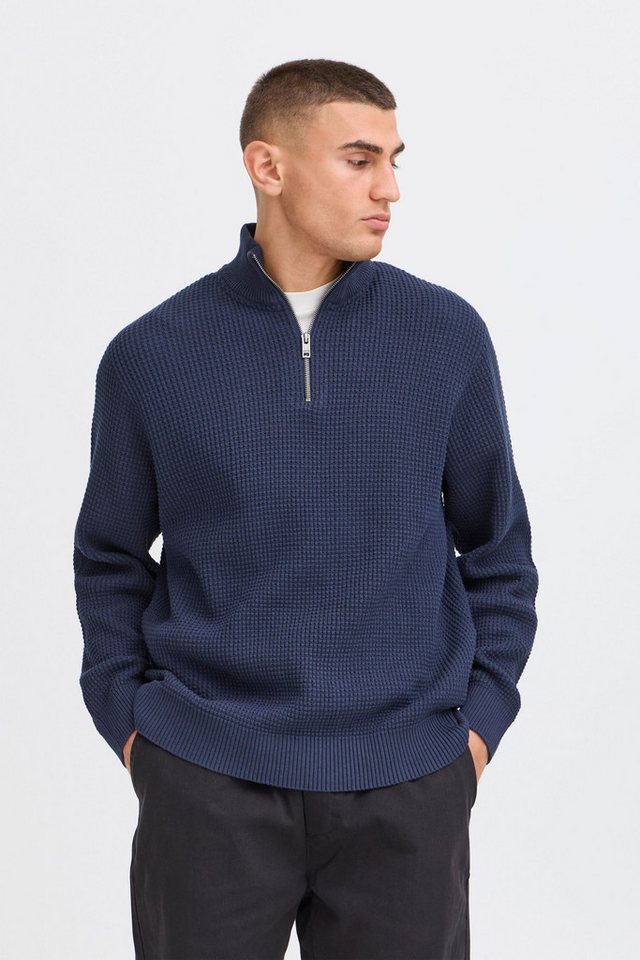 !Solid Troyer SDRIVER HALFZIP Modischer Grobstrick-Troyer von !Solid