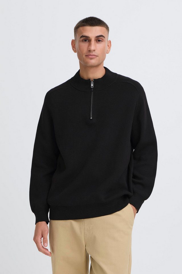 !Solid Troyer SDSYLVESTER Modischer Grobstrickpullover mit Troyerkragen von !Solid