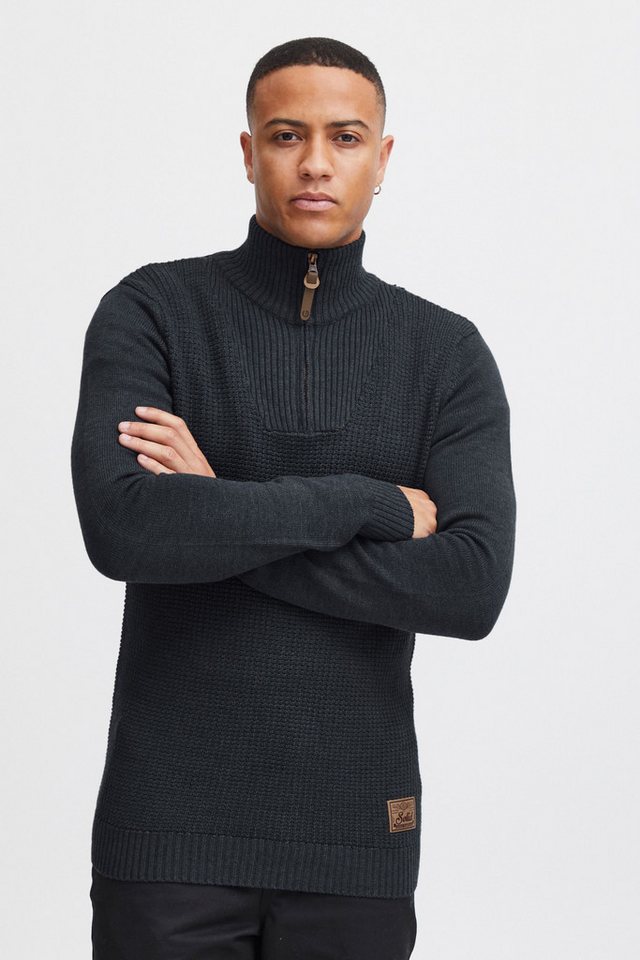 !Solid Troyer SDTommy Strickpulli mit hochabschließendem Kragen von !Solid