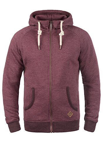 !SOLID SDVitu Zip-Hoodie Herren Sweatjacke Kapuzenjacke Hoodie mit Kapuze und Reißverschluss, Größe:XXL, Farbe:Wine Red Melange (8985) von !Solid