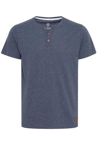 Solid Volker Herren T-Shirt Kurzarm Shirt Mit Grandad-Ausschnitt, Größe:XL, Farbe:INS BLU M (P8991) von Solid