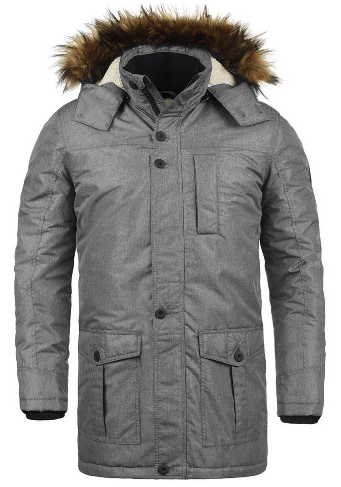 !Solid Winterjacke SDOctavus lange Jacke mit abnehmbarer Kapuze und Kunstfellkragen von !Solid