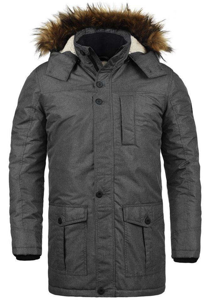 !Solid Winterjacke SDOctavus lange Jacke mit abnehmbarer Kapuze und Kunstfellkragen von !Solid