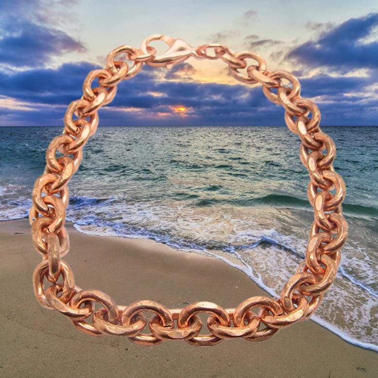 Massive Kupferkette Fußkettchen Hergestellt in Den Usa, Einstellbare Länge von SolidCopperJewelry