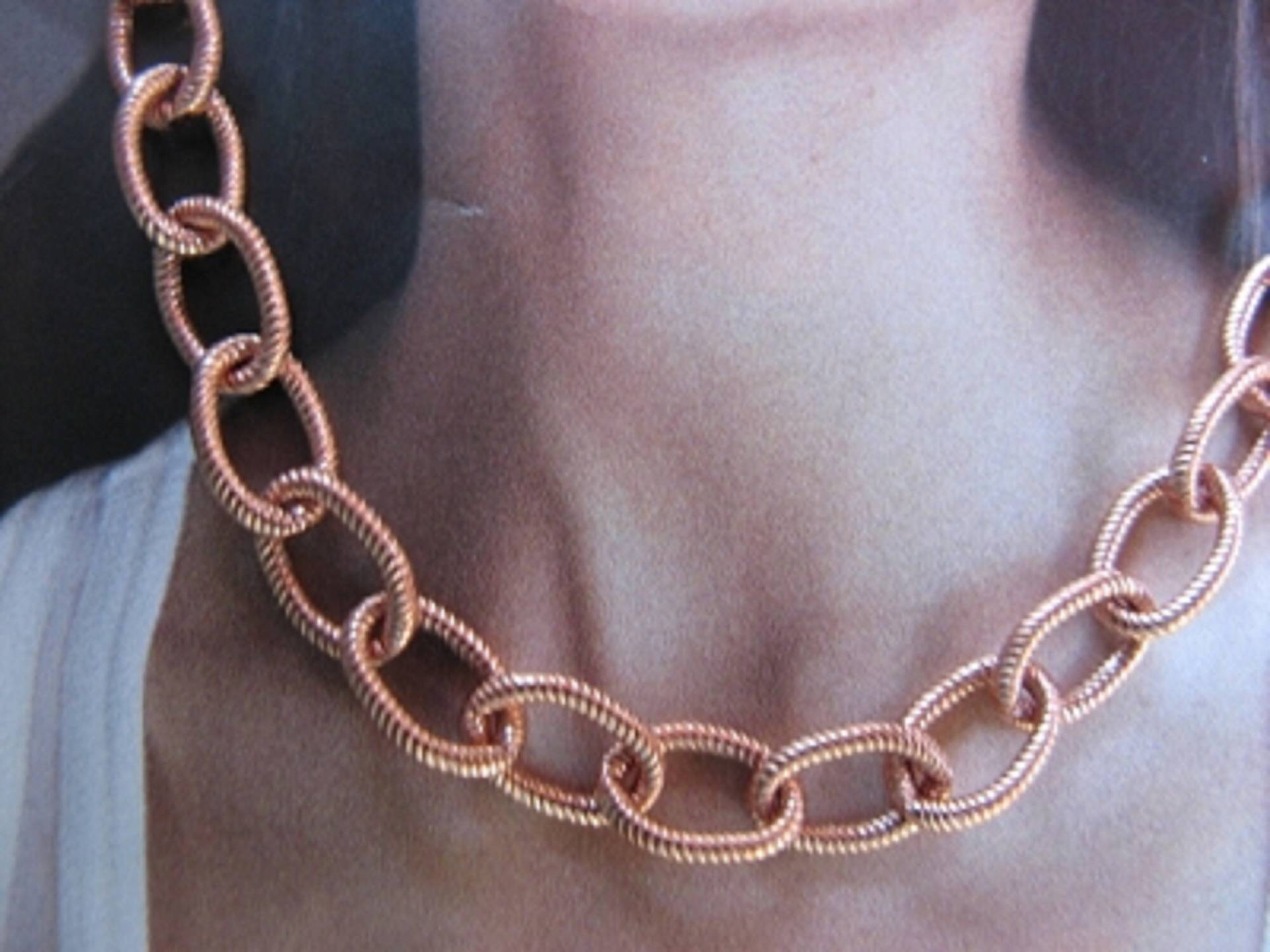 Massive Kupferkettenhalskette 1/4 Zoll Breit, Karabinerverschluss von SolidCopperJewelry