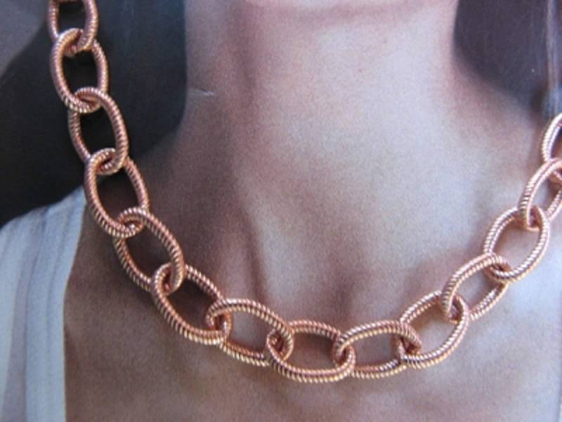 Massive Kupferkettenhalskette 1/4 Zoll Breit, Karabinerverschluss von SolidCopperJewelry