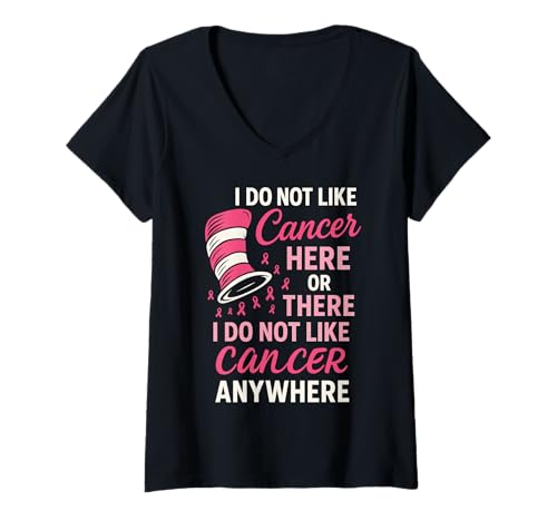 Damen Ich Mag Krebs Nicht Hier Oder Irgendwo T-Shirt mit V-Ausschnitt Damen Ich Mag Krebs Nicht Hier Oder Irgendwo T-Shirt mit V-Ausschnitt von Solidarität Gegen Krebs Bekämpfen