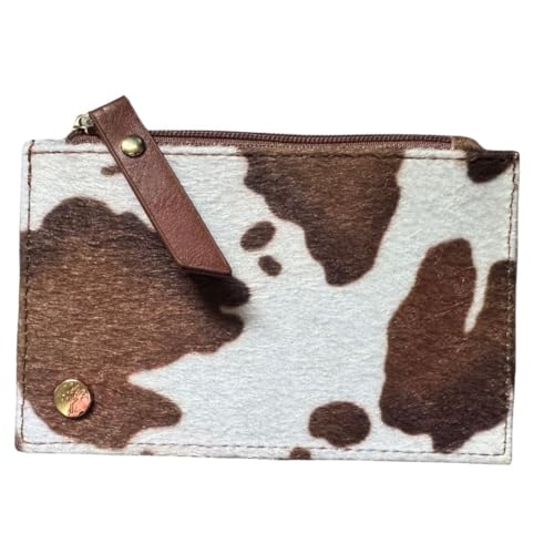 Münz- und Kartengeldbörse mit Kuhdruck - Kunstleder Mini Geldbörse mit Reißverschlussfach, Kartenfächer & Einsteckfach - 13,5 × 9 × 1 cm, braun, 13.5 x 9 Centimeters, Blumenmuster Münz- und Kartengeldbörse mit Kuhdruck - Kunstleder Mini Geldbörse mit Reißverschlussfach, Kartenfächer & Einsteckfach - 13,5 × 9 × 1 cm, braun, 13.5 x 9 Centimeters, Blumenmuster von Solis Accessories
