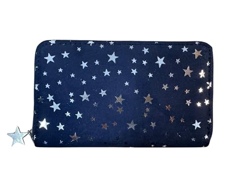 Solis Accessories Damen Geldbörse aus Wildlederimitat, Mitternachtsfunkelnde Sterne, Ziehharmonika, Reißverschluss, 16 x 10 x 2,5 cm, navy, 16 x 10 cm, Zeitgenössisch Solis Accessories Damen Geldbörse aus Wildlederimitat, Mitternachtsfunkelnde Sterne, Ziehharmonika, Reißverschluss, 16 x 10 x 2,5 cm, navy, 16 x 10 cm, Zeitgenössisch von Solis Accessories