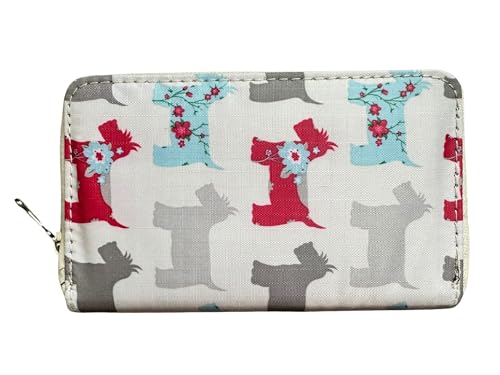 Solis Accessories Scotty Dog Print Zip Around Wallet - Damen Concertina Geldbörse mit Kartenfächern, Münzfach & Trennwand - 16 x 10 x 2,5 cm, weiß, 16 x 10 Centimeters, Zeitgenössisch Solis Accessories Scotty Dog Print Zip Around Wallet - Damen Concertina Geldbörse mit Kartenfächern, Münzfach & Trennwand - 16 x 10 x 2,5 cm, weiß, 16 x 10 Centimeters, Zeitgenössisch von Solis Accessories