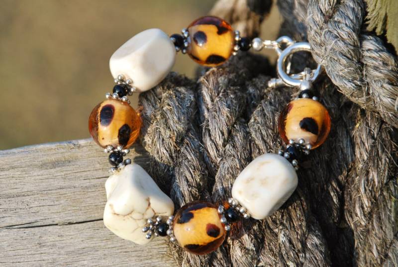 Westlichen Rodeo Cowgirl Handgefertigte Artisan Klobige Leopard Armband von SolisOccasusBling