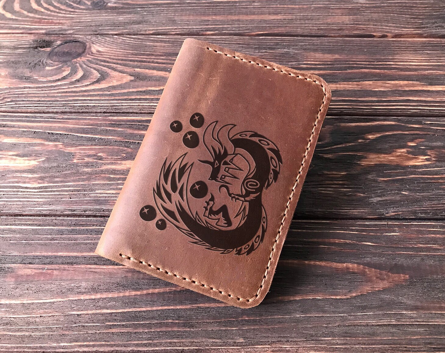 Mizutsune Monster Hunter World Christmas Geschenk Für Gamer Passport Cover Personalisiert Leder Passhalter Mhw Ihn Freund S36 von SolitaryDeer