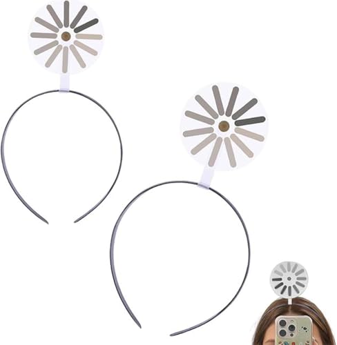 2 Stück Kreatives Haarband/Haarnadel Loading – Witziges Und Kreatives Drehbares Haarband Loading Für Damen, Auffälliges Haar-Accessoire Mit Originellem Brain-Loading-Design Für Partys,Freizeit Alltag von Sollee