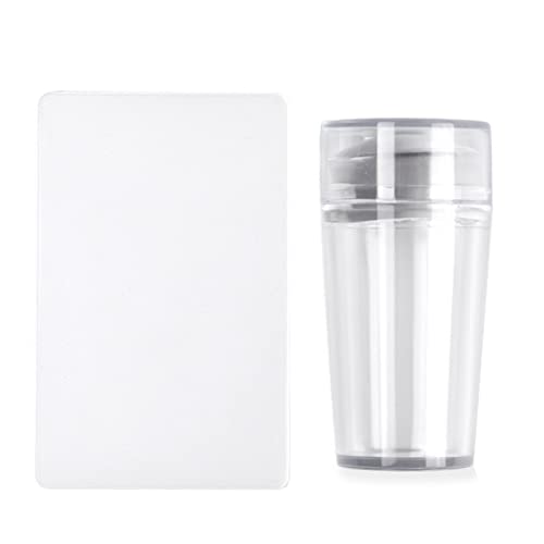 Silikon-Nagelstempel-Set Nagelkunst-Stempel transparenter Gelee-Stempel für Nägel French-Tip-Nagelstempel Nagelstempel-Set für -Nageldekor Transferbilder von Sollee