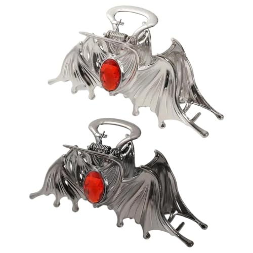 Sollee Gothic Haarspangen,Halloween Haarspangen, Gruselige -Design-Haarspangen aus Metall für Mädchen, Rutschfeste Haarspangen, Haarschmuck mit starkem Halt für Mädchen von Sollee