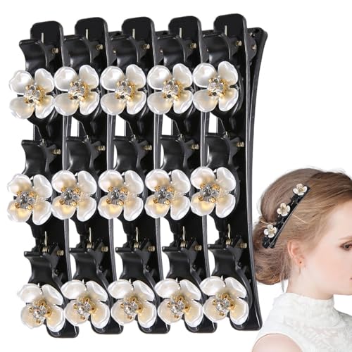 Sollee Kristallstein-Haarspangen, Haarstyling-Zubehör für Damen/Mädchen, Styling- -Clips, elegante und Kristallstein-Entenschnabel-Clips für Damen/Mädchen von Sollee
