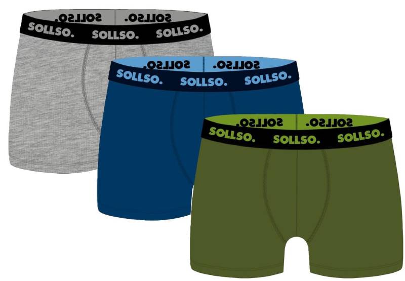 Sollso. Boxershorts Boxershort Sollso. (3er Pack) Farbmix Bambus-Viskose von Sollso.