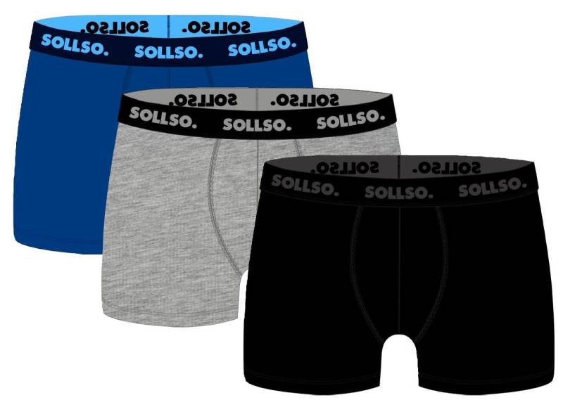 Sollso. Boxershorts Boxershort Sollso. (3er Pack) Farbmix Bambus-Viskose von Sollso.