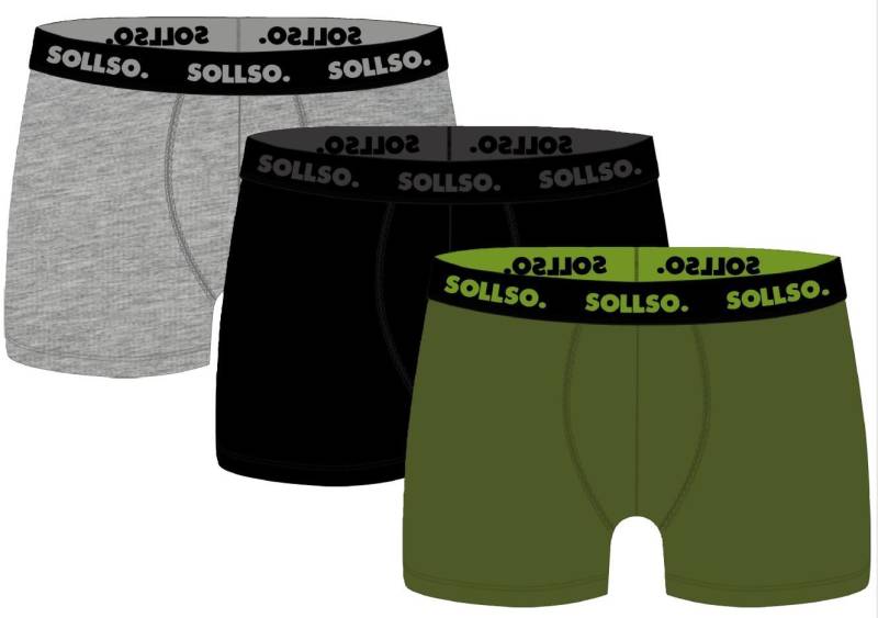 Sollso. Boxershorts Boxershort Sollso. (3er Pack) Farbmix Bambus-Viskose von Sollso.
