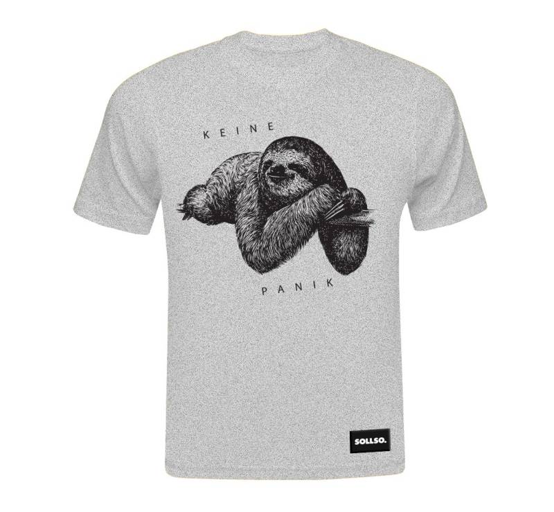 Sollso. T-Shirt SOLLSO. T-Shirt "Keine Panik Faultier" von Sollso.