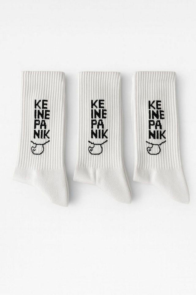 Sollso. Tennissocken Freizeitsocken "Keine Panik" von Sollso.