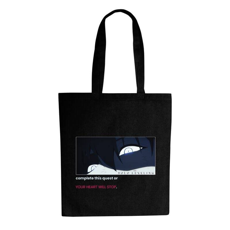 Solo Leveling - Anime Stofftasche - Complete This Quest Or Your Heart Will Stop - multicolor  - Lizenzierter Fanartikel von Solo Leveling
