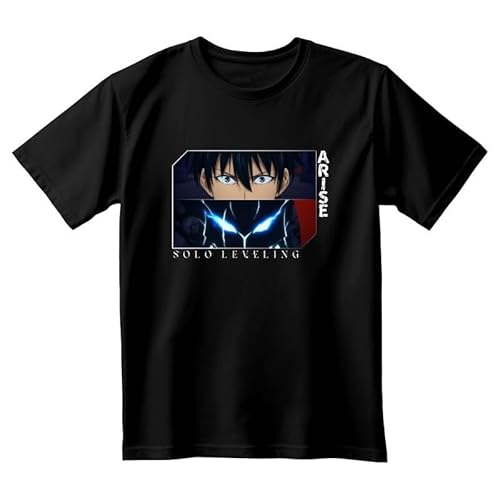 Solo Leveling Arise T-Shirt Schwarz XXL 100% Baumwolle Anime, Fan Merch, TV-Serien von Solo Leveling