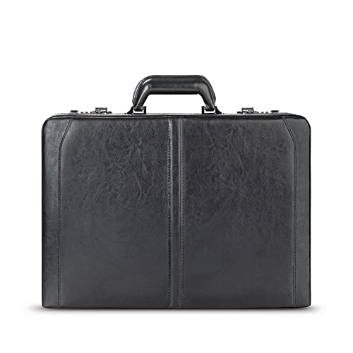 Solo Broadway Premium Leder 16 Zoll Laptop Befestigung Hard-Sided mit Zahlenschloss, schwarz, Einheitsgröße, Broadway Aktentasche aus hochwertigem Leder mit Zahlenschlössern von Solo New York