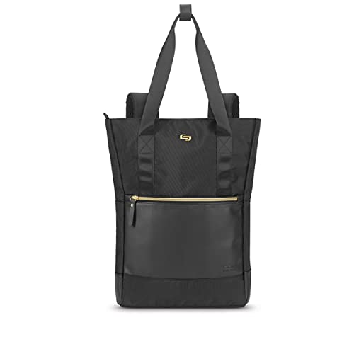 Solo New York Damen Tote Rucksack schwarz/gold von Solo New York