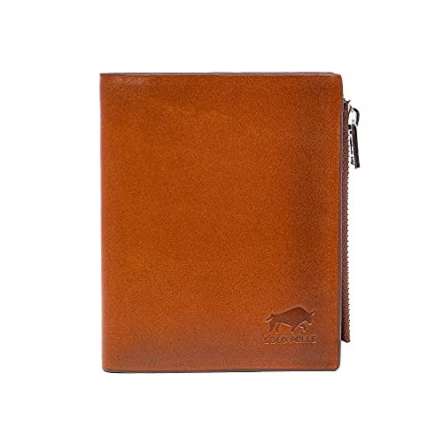 Solo Pelle® Slim Wallet KOMPA mit Münzfach [bis zu 13 Karten] Slimwallet [RFID-Schutz] Kartenetui [Leder] Smart Wallet für Männer und Damen (Cognac Braun) von Solo Pelle