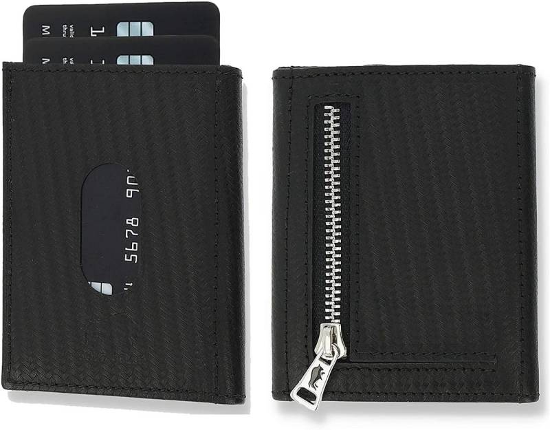 Solo Pelle Brieftasche Slim Wallet mit Münzfach [12 Karten] Slimwallet Riga [RFID-Schutz], echt Leder, RFID Schutz, Macde in Europe von Solo Pelle