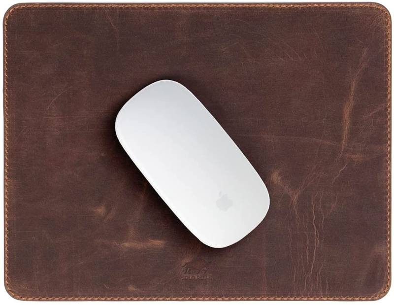 Solo Pelle Geldbörse Hochwertiges Leder Mousepad 26x20 cm - Mauspad aus echtem Leder, Mauspad aus echtem europäischem Leder von Solo Pelle